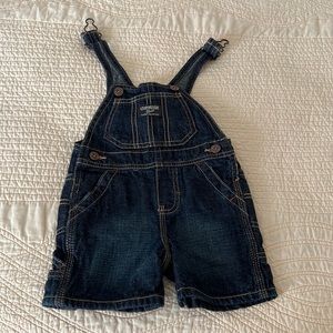 OshKosh dark indigo short overalls